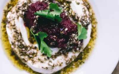 Labneh with beetroot & za'atar