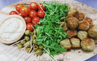 Falafel platter for wedding banquet