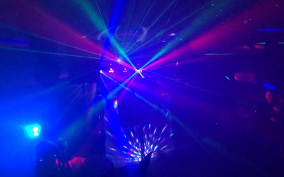 Light show with smoke
