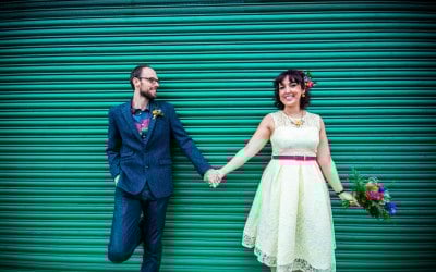 Colourful industrial themed wedding!