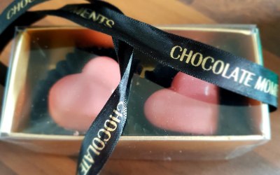 Ruby chocolate hearts