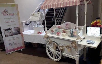 Display at a wedding fayre at Rodbaston Hall in Staffordshire
