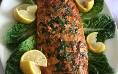 BBQ Salmon with Honey & Chilli Glaze