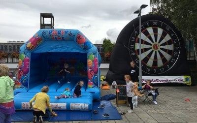 15 x 12ft Bouncy castle & Giant Dartboard.