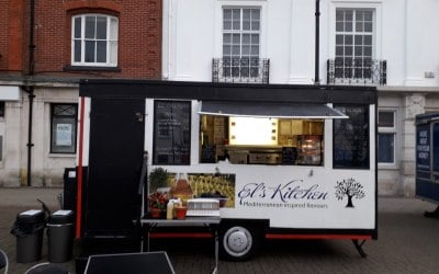 Trailer with corporate logos