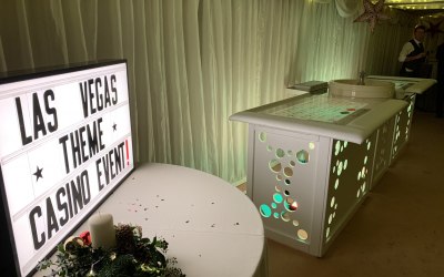 Illuminated Roulette table with XL Lightbox extra