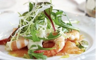 Smoked salmon and prawns 
