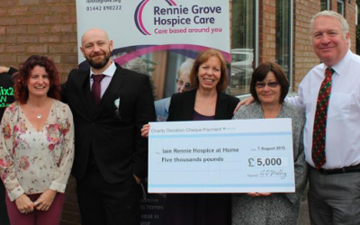 Charity Fundraiser 2015 cheque presentation.