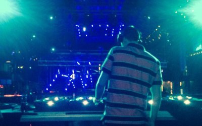 Me djing at Amnesia Ibiza