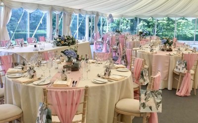 chiffon chair drapes and pretty table runnersrunners