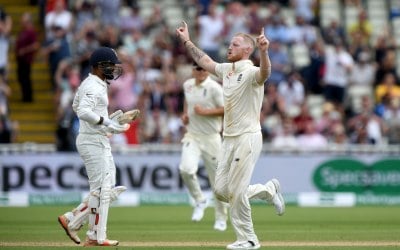 Ben Stokes celebrates another wicket