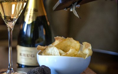 Krug and truffles at the Connaught