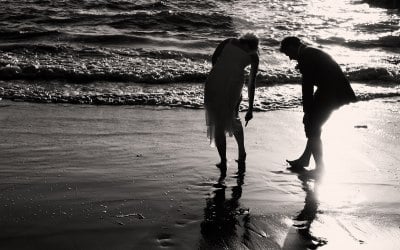 Dorset beach wedding photography