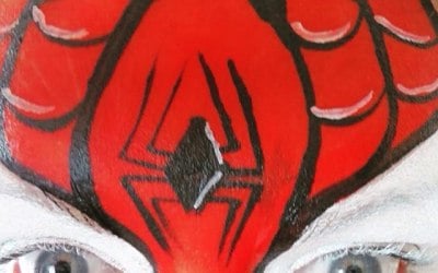 Spiderman face painting