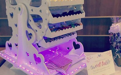 Light up Ferris wheel with sweets 