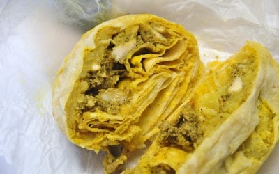Curry Chicken Roti Wrap