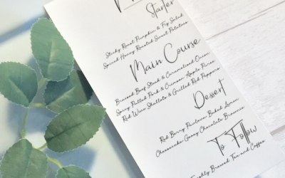 Menus by poppysageandwillow.com