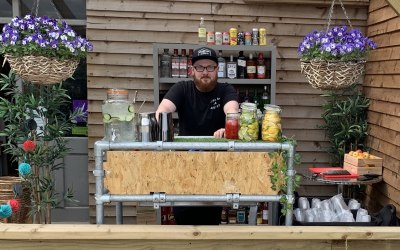 One of our bars, all ready to go ahead a busy farm shop open day.