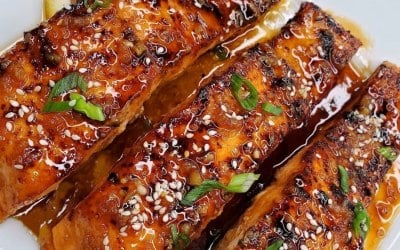 Honey glazed Jerked Salmon