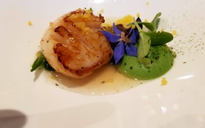 scalop pea purre 
