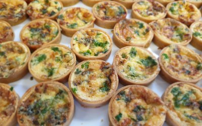 Mini Bluecheese and Watercress Tarts