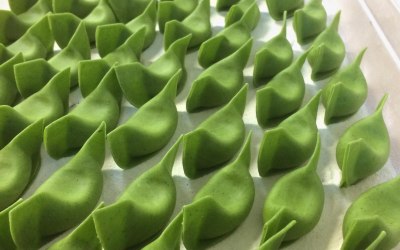 Pea, ricotta, mint and lemon casoncelli