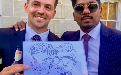 Corporate event caricatures 