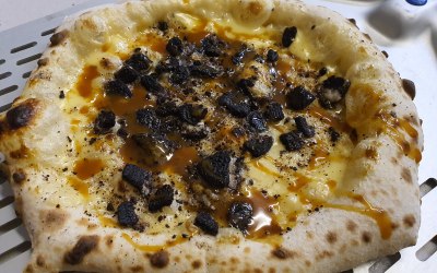 custard and salted caramel