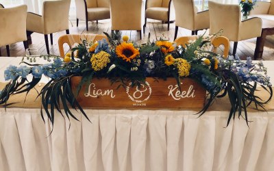 Rustic Wedding Top Table Planter