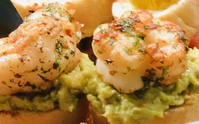 Handmade Tiger Prawn Crostini