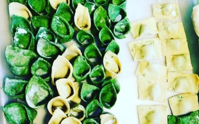 Spinach tortellini