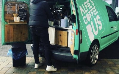 Paul making a coffee!