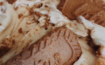 Dairy free vegan lotus biscuit gelato 