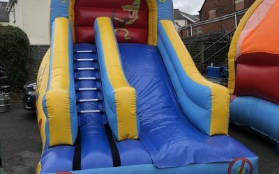 16x16x9ft platform inflatable slide