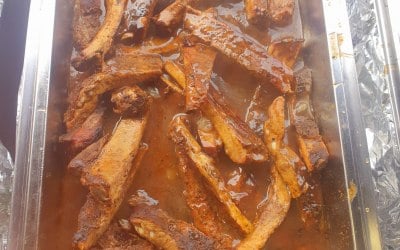 Jerk pork Ribs in jerk sauce