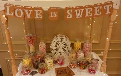 Our first Sweet Cart hire for a wedding!