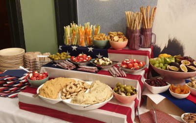 USA Themed Wedding Hot & Cold Buffet