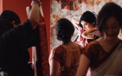 Bride getting ready shot
