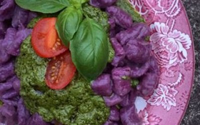 purple potato gnocchi