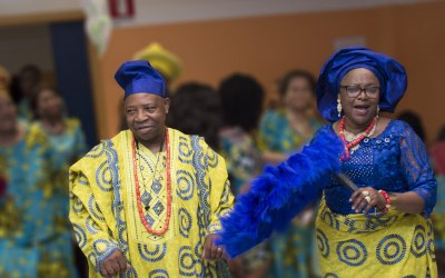 The Omokpo's birthday celebration.