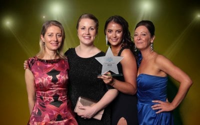 Corporate event, green screen