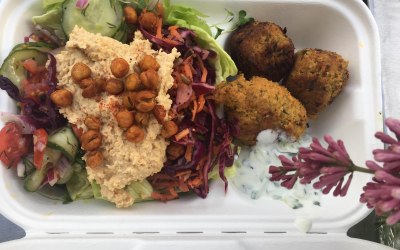 Falafel and hummus