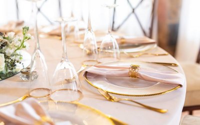 Gold Tableware to take your event to the next level.