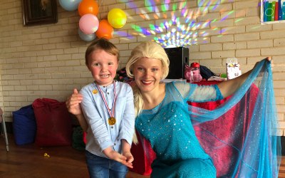 Elsa at Princess party
