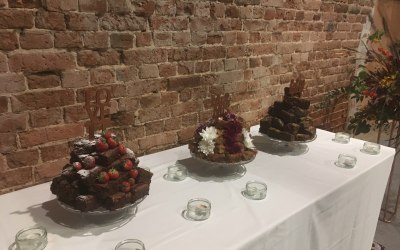 Wedding Catering - Brownie Wedding Cake