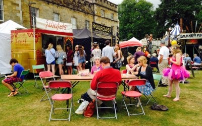 Our brightly coloured trailer available for festivals and weddings