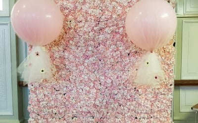 Our beautiful Pink and white blush flower wall 2.4 by 2 meter 