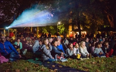 Documentation of an outdoor cinema