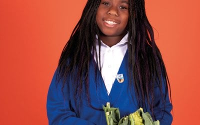 Pop up portrait studio at a London primary school 