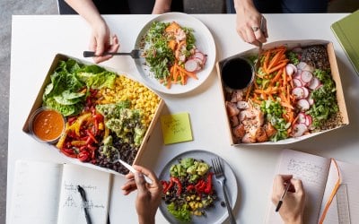 Salmon Hoke Poke and Mexican Corn Bowl Platter